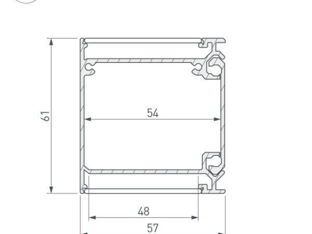 Профиль BOX57-DUAL-2000 ANOD (Arlight, Алюминий) фото:5