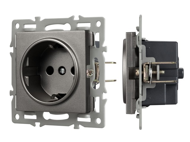 Механизм электрической розетки SCT-MEU1-PL-GR (250V, 16A) (Arlight, -) фото:2