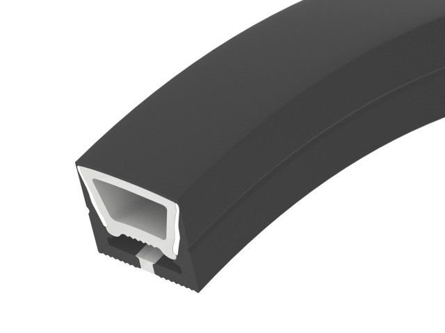 Силиконовый профиль WPH-FLEX-1616-TOP-S11-5m FULL BLACK (Arlight, Силикон) фото:3