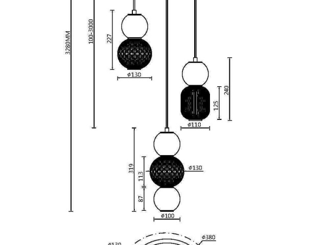 Подвесной светильник Maytoni MOD273PL-L33G3K фото:11