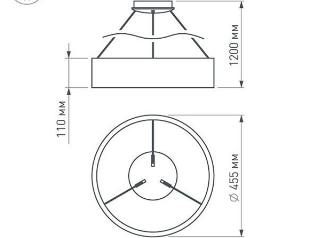 Светильник SP-TOR-RING-HANG-R460-33W Day4000 (BK, 120 deg) (Arlight, IP20 Металл, 3 года) фото:5