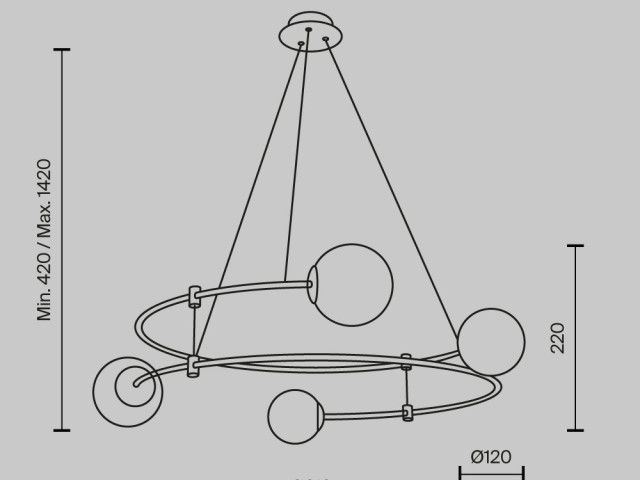 Подвесной светильник Maytoni MOD317PL-04G фото:38