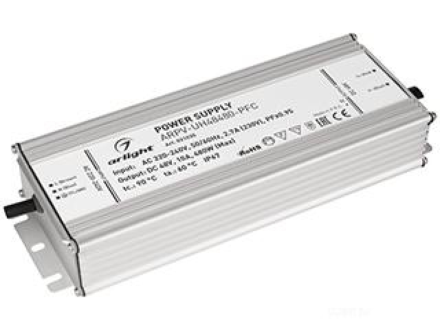 Блок питания ARPV-UH48480-PFC (48V, 10A, 480W) (Arlight, IP67 Металл, 7 лет) фото:1