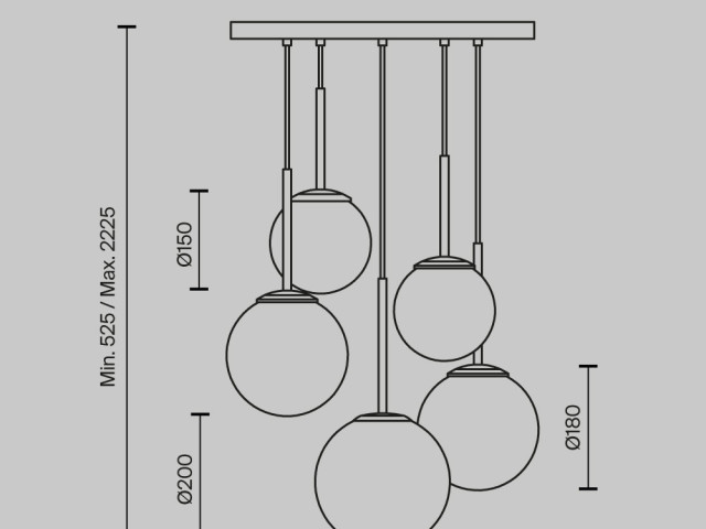 Подвесной светильник Maytoni MOD321PL-05B фото:13