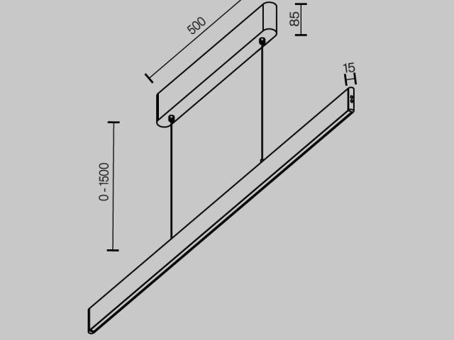 Подвесной светильник Technical P109PL-36W2.7-6K-B фото:1
