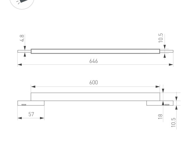 Светильник MAG-MICROCOSM-FLAT-L600-16W Day4000 (BK, 100 deg, 24V) (Arlight, IP20 Металл, 3 года) фото:4
