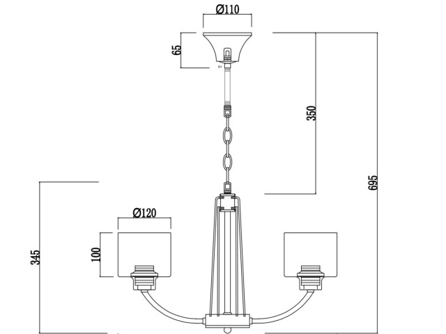 Люстра Freya FR5003PL-05B фото:3