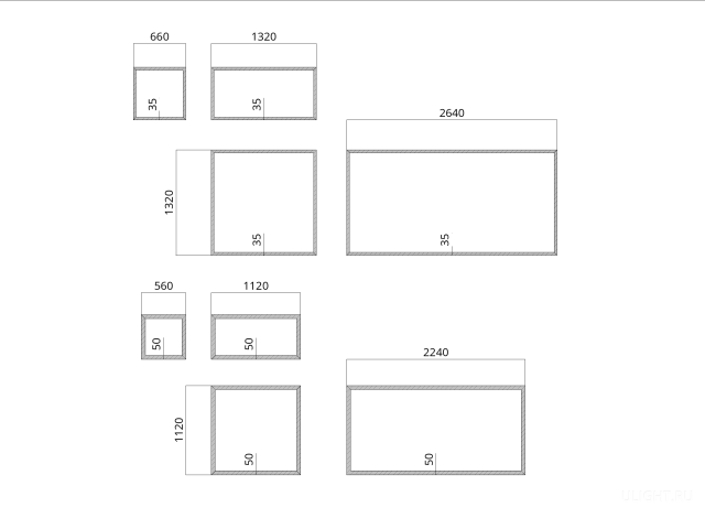 Светильник HOKASU Frame (5050/2240x1120/ral9003 – 250w/3085/LT70) фото:2