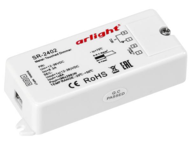Диммер SR-2402 (12-36V, 96-288W, Metal-Touch) (Arlight, -) фото:2