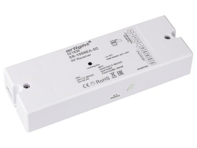 Контроллер SR-1009EA-5CH (12-36V, 300-900W) (Arlight, IP20 Пластик, 3 года) фото:1