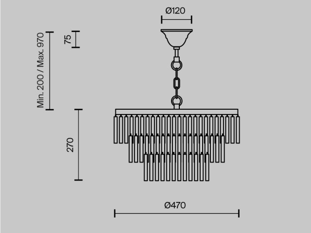 Подвесной светильник Maytoni MOD093PL-09BS фото:7