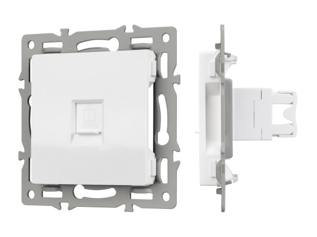 Механизм компьютерной розетки SCT-MPC1-PL-WH (RJ-45, CAT6) (Arlight, -) фото:2