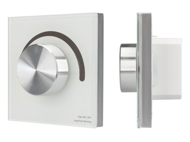 Панель SMART-P98-DIM-G-IN White (230V, 1.5A, 0/1-10V, Rotary, 2.4G) (Arlight, Стекло) фото:4