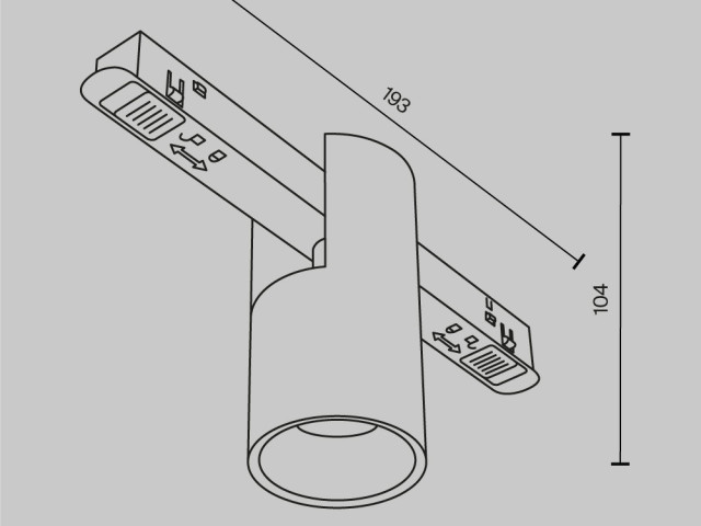 Трековый светильник Technical TR122-2-7W3K-BS фото:15
