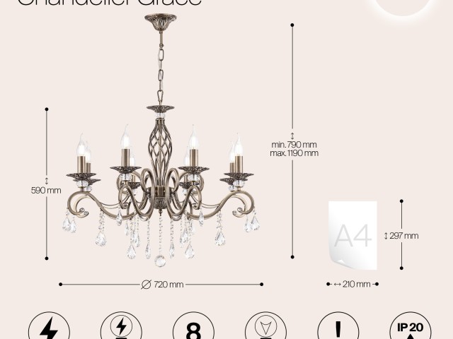 Люстра Maytoni RC247-PL-08-R фото:8