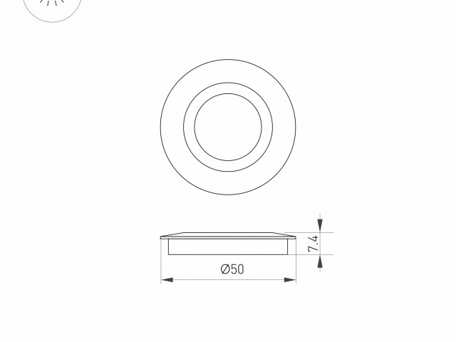 Накладка ART-DECK-CAP-FLAT-R50 (SL, STEEL) (Arlight, Металл) фото:15