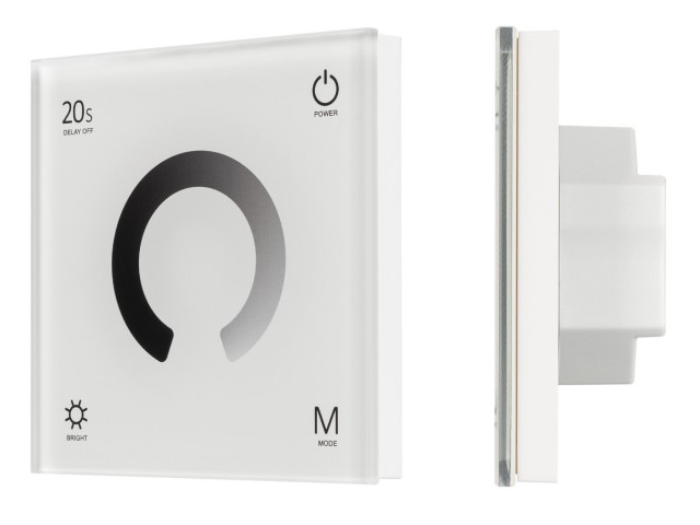 Панель SMART-P4-DIM-G-IN White (12-24V, 4x3A, Sens, 2.4G) (Arlight, IP20 Пластик, 5 лет) фото:3
