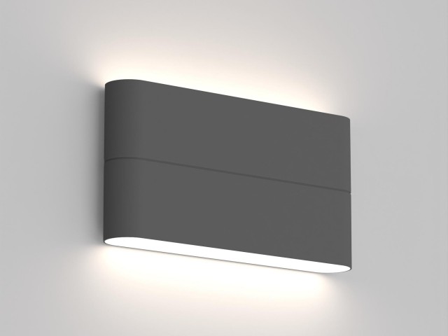 Светильник SP-WALL-FLAT-S170x90-2x6W Warm3000 (GR, 120 deg, 230V) (Arlight, IP54 Металл, 3 года) фото:1