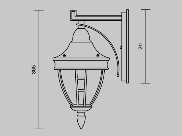 Настенный светильник (бра) Outdoor O027WL-01B фото:1