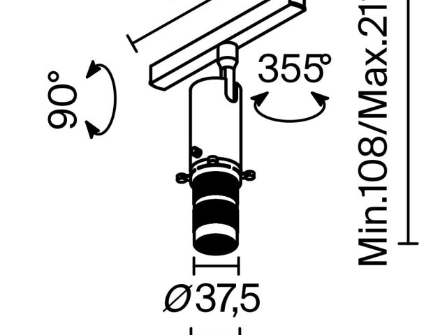 Трековый светильник Technical TR108-4-10W3K-DS-B фото:6