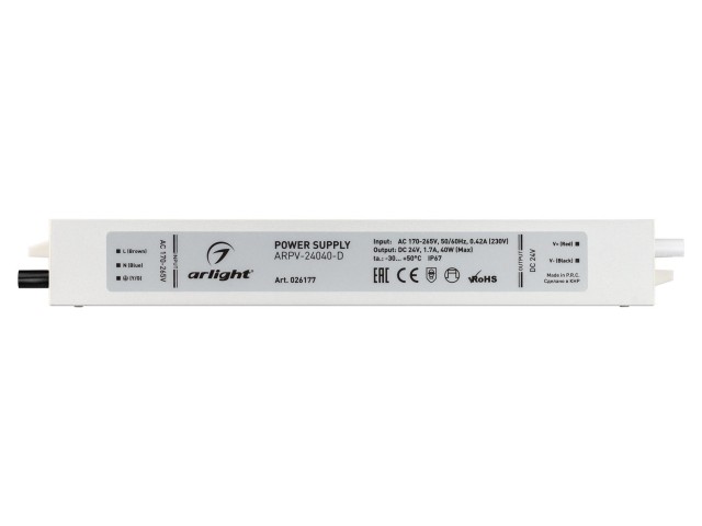 Блок питания ARPV-24040-D (24V, 1.7A, 40W) (Arlight, IP67 Металл, 3 года) фото:8