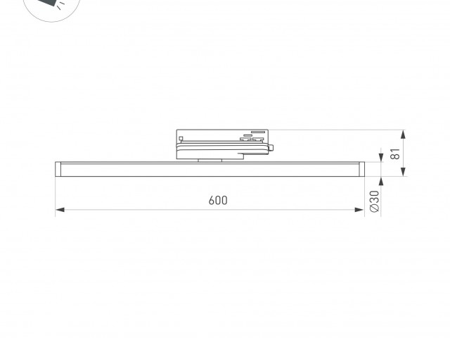Светильник LGD-TUBE-TURN-4TR-L600-20W Day4000 (BK, 180 deg, 230V) (Arlight, IP20 Металл, 3 года) фото:3