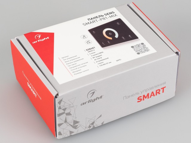 Панель Sens SMART-P81-MIX Black (230V, 4 зоны, 2.4G) (Arlight, IP20 Пластик, 5 лет) фото:2