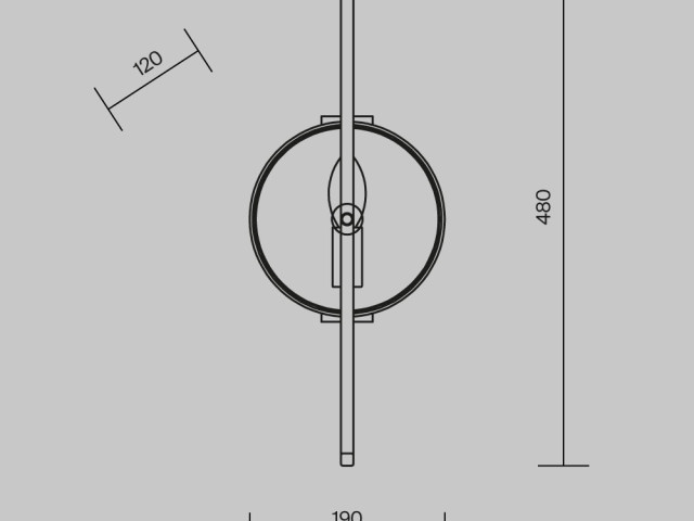 Настенный светильник (бра) Maytoni MOD099WL-01G фото:6