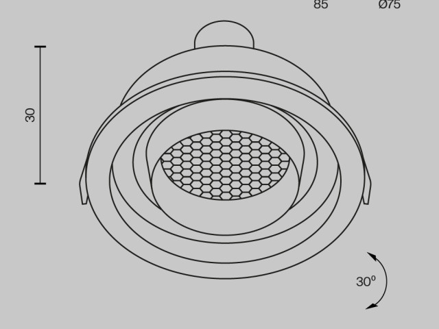 Встраиваемый светильник Technical DL113-GU10-01-RD-B фото:1