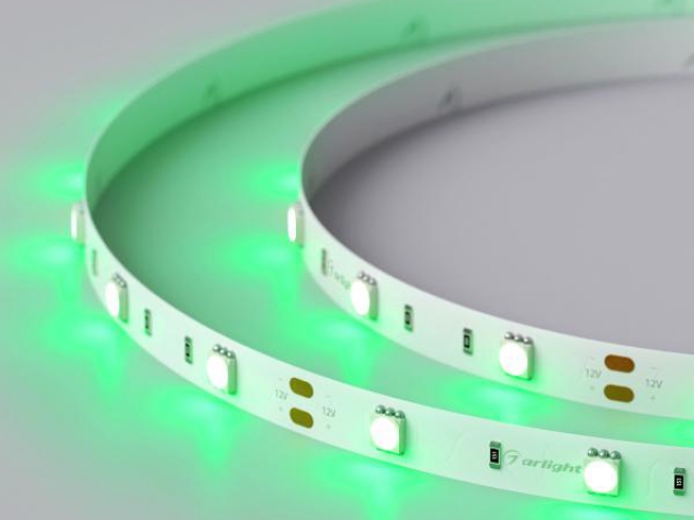 Лента RT 2-5000 12V Green (5060, 150 LED, LUX) (Arlight, 7.2 Вт/м, IP20) фото:1