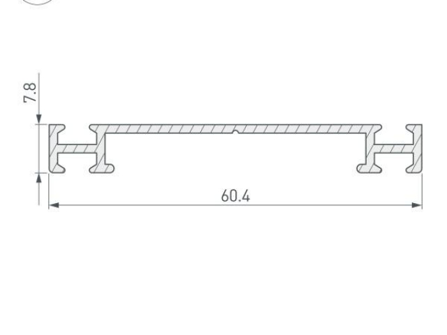 Профиль-держатель PHS-3X-BASE-H7.8-2000 ANOD (Arlight, Алюминий) фото:9