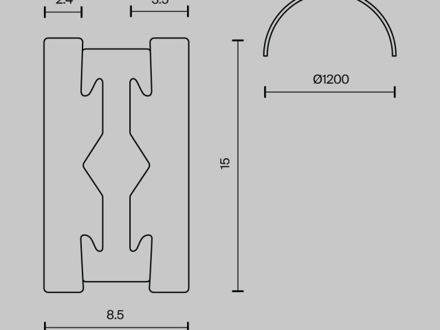 Шинопровод накладной/подвесной Technical TRX154-2SR-D1200-PT фото:19