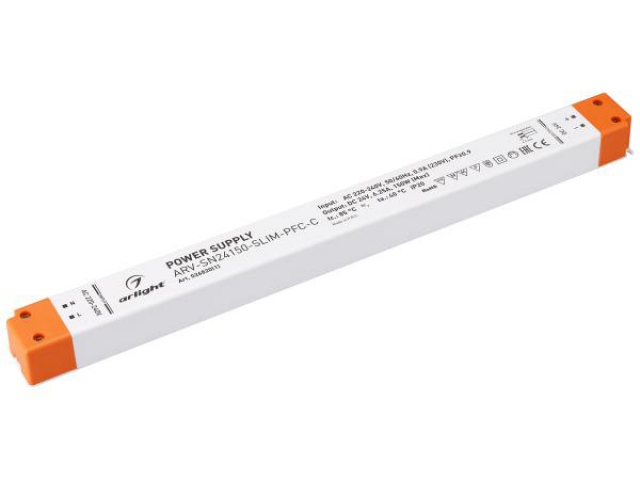 Блок питания ARV-SN24150-SLIM-PFC-C (24V, 6.25A, 150W) (Arlight, IP20 Пластик, 3 года) фото:2