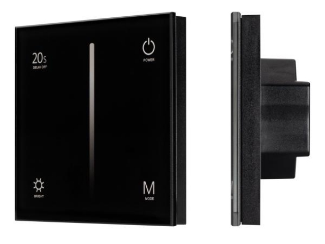 Панель SMART-P6-DIM-G-IN Black (12-24V, 4x3A, Sens, 2.4G) (Arlight, IP20 Пластик, 5 лет) фото:8