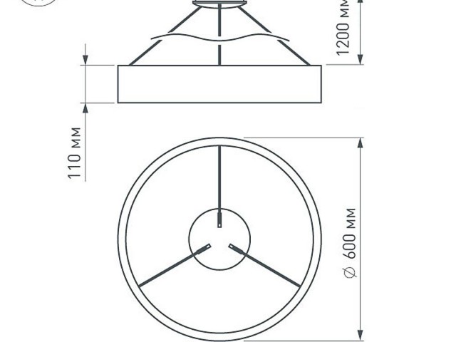 Светильник SP-TOR-RING-HANG-R600-42W Warm3000 (BK, 120 deg) (Arlight, IP20 Металл, 3 года) фото:10