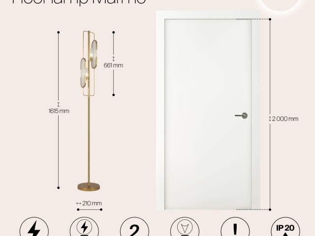 Напольный светильник (торшер) Maytoni MOD099FL-02G фото:3