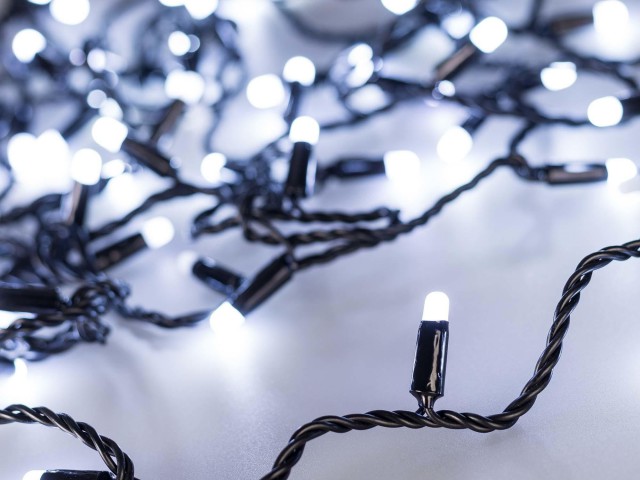 Светодиодная гирлянда ARD-STRING-CLASSIC-10000-BLACK-100LED-MILK-FLASH White (230V, 7W) (Ardecoled, IP65) фото:3