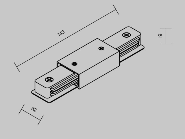 Комплектующие для систем освещения с токоведущими элементами Technical TRA001CB-11W фото:7
