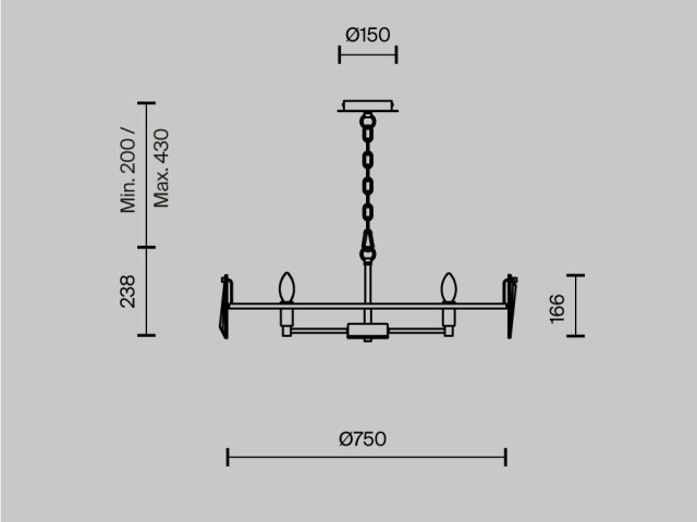 Подвесной светильник Maytoni MOD043PL-08CH фото:7