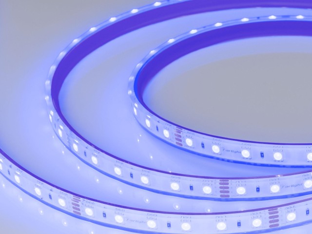 Лента герметичная RTW-PFS-B60-13mm 24V RGB (14.4 W/m, IP68, 5060, 5m) (Arlight, 14.4 Вт/м, IP68) фото:1