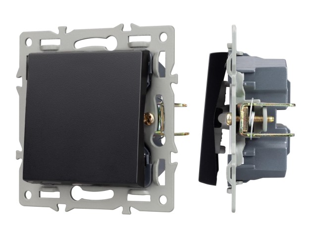 Механизм выключателя одноклавишный перекрёстный SWT-MKX1-PL-BK (250V, 16A) (Arlight, -) фото:2