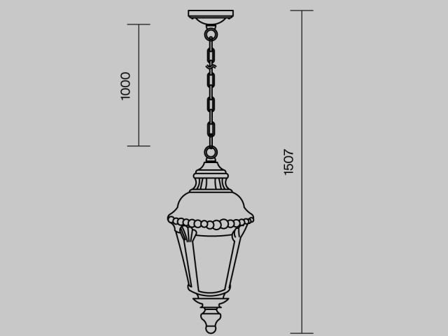 Уличный подвесной светильник Outdoor O029PL-01BZ фото:5