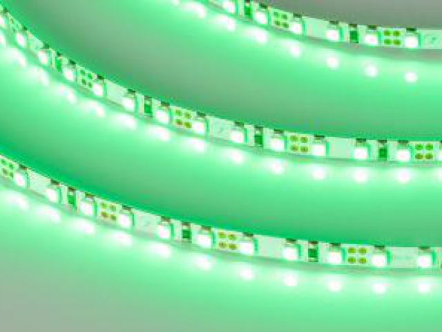Лента RT-A120-5mm 12V Green (9.6 W/m, IP20, 2835, 5m) (Arlight, узкая) фото:1