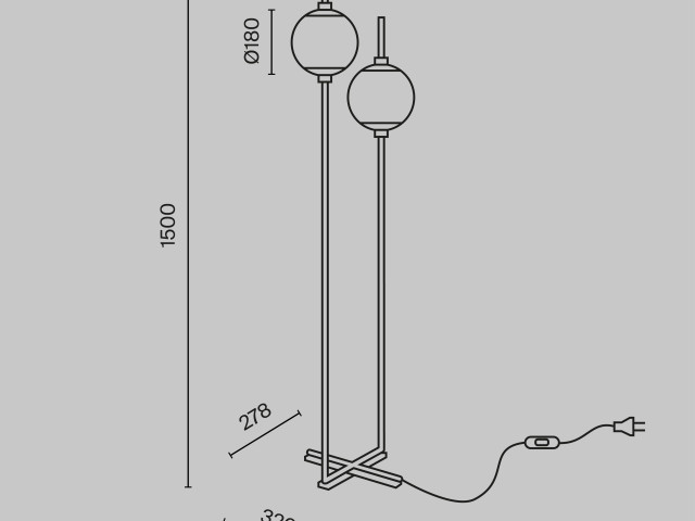 Напольный светильник (торшер) Maytoni Z020FL-L12BK фото:27