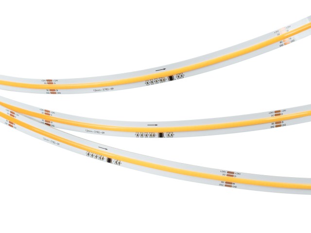 Лента SPI-COB-X378-12mm 24V Warm3000-PX63-BPT (7 W/m, IP20, 5m) (Arlight, бегущий огонь) фото:5