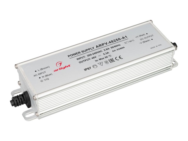 Блок питания ARPV-48250-A1 (48V, 5.3A, 254W) (Arlight, IP67 Металл, 3 года) фото:5