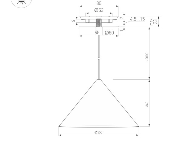 Светильник SP-MAKOTO-R550-14W Warm3000 (BK, 36 deg, 230V, TRIAC) (Arlight, IP20 Металл, 3 года) фото:4