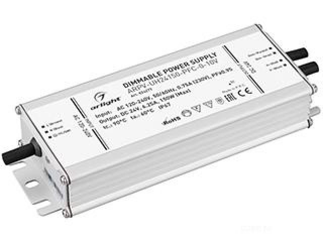 Блок питания ARPV-UH24150-PFC-0-10V (24V, 6.3A, 150W) (Arlight, IP67 Металл, 7 лет) фото:7