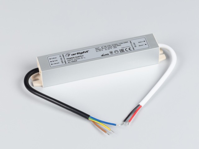 Блок питания ARPV-24020-B (24V, 0.8A, 20W) (Arlight, IP67 Металл, 3 года) фото:4