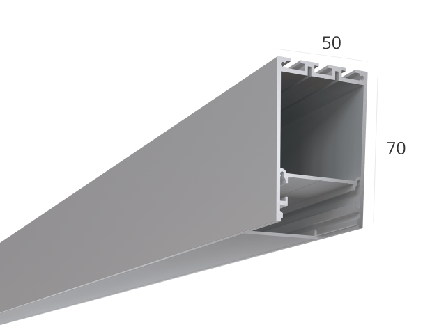 Алюминиевый LED профиль LINE 5070 S LT70 (с экраном) — 3000мм фото:1
